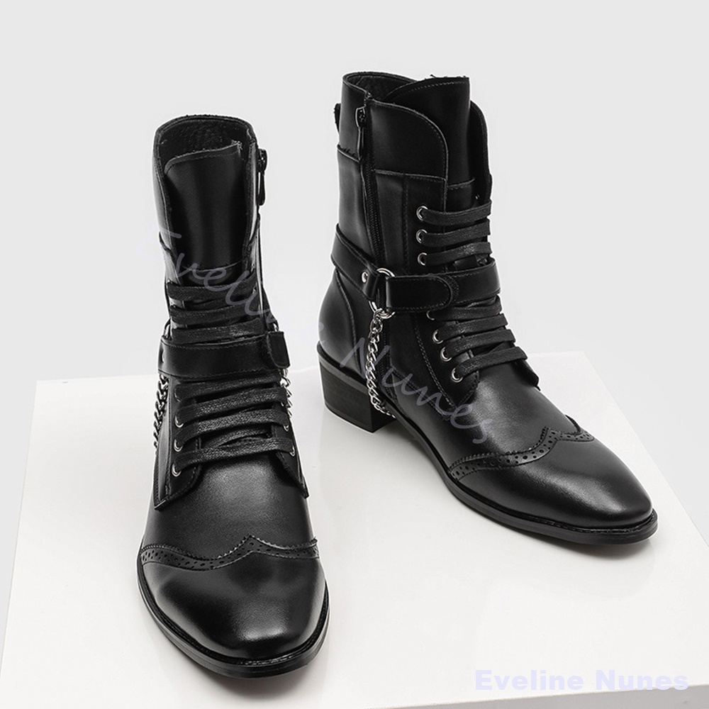 Botas de combate de cuero para - Motorcycle Chain reseña y precio