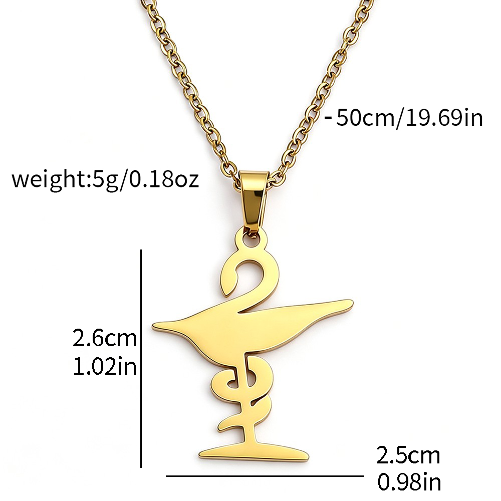 Collar con colgante de la taza - Steel Chain reseña y precio
